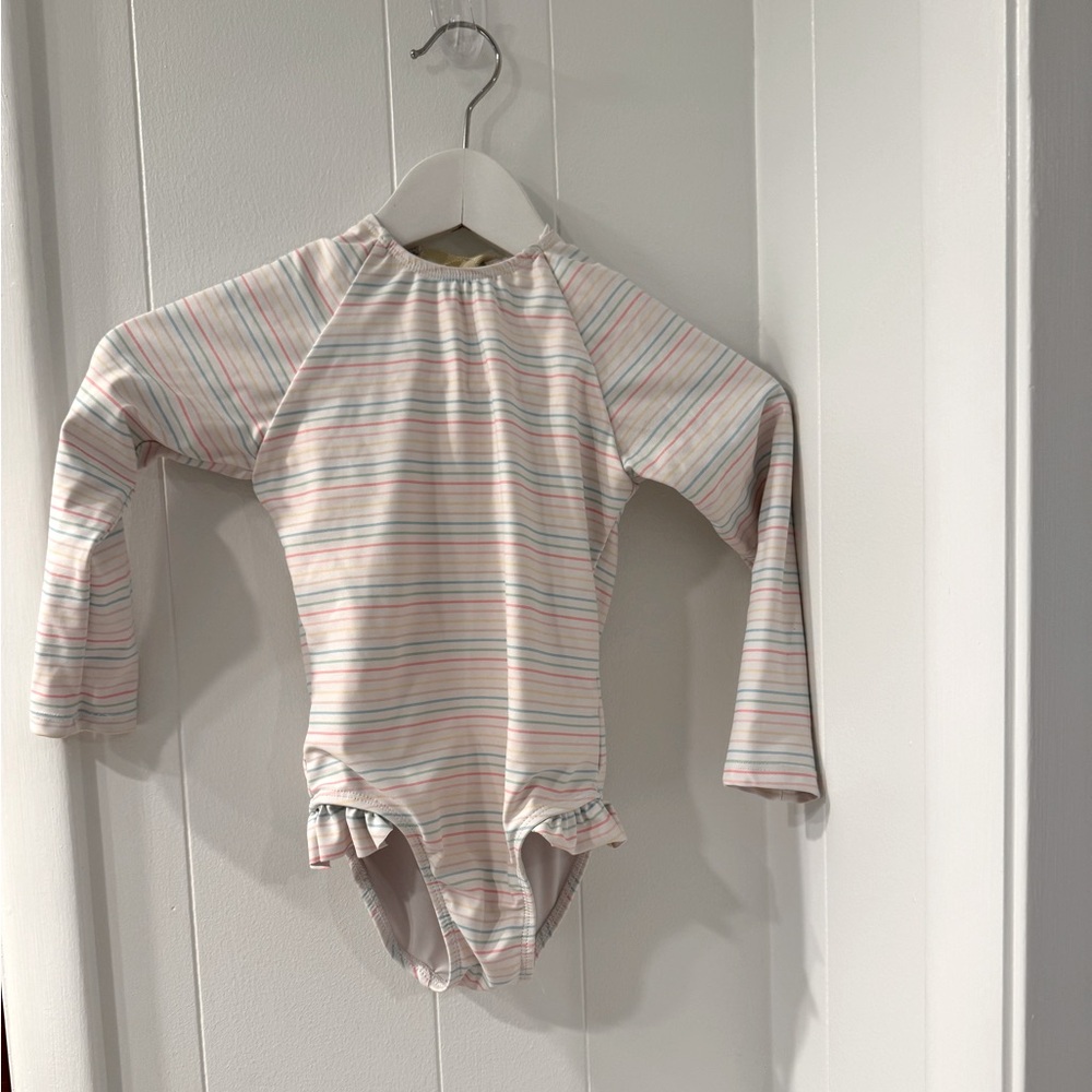 Minnow Girls One-piece, Pastel Striped, 5-6T